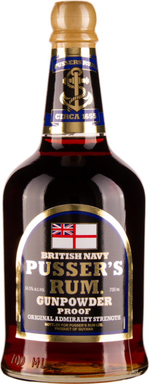 PUSSER'S Black Label Gunpowder Proof Rum 54,5%