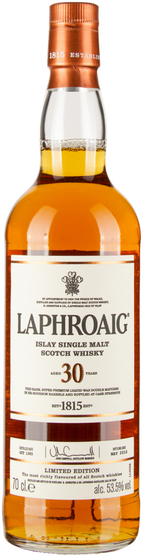 LAPHROAIG Rarität 30 years Single Malt Scotch Whisky signiert von John Campbell