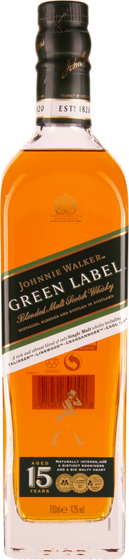 JOHNNIE WALKER Green Label Blended Malt Scotch Whisky 15years