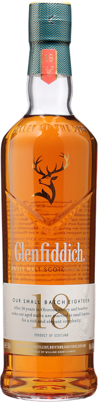 GLENFIDDICH 18 years small batch Speyside Single Malt Scotch Whisky
