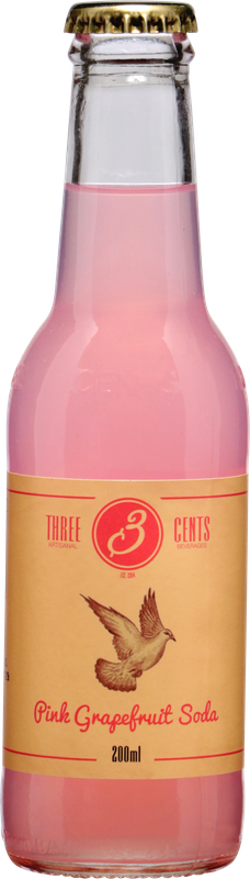 THREE CENTS Pink Grapefruit Soda