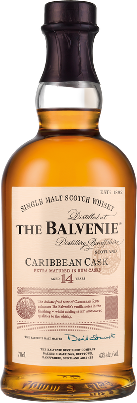 BALVENIE 14 Year Old Single Malt Scotch Whisky Caribbean Cask