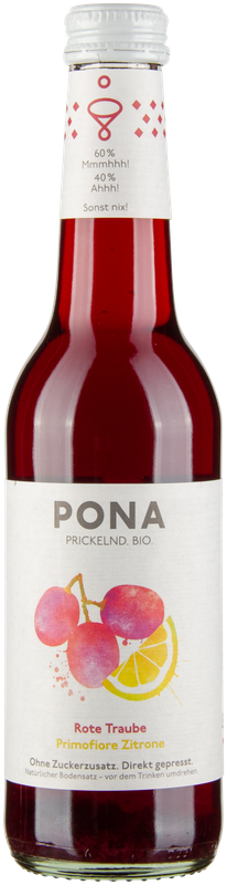 PONA Rote Traube Primofiore Zitrone Prickelnd bio