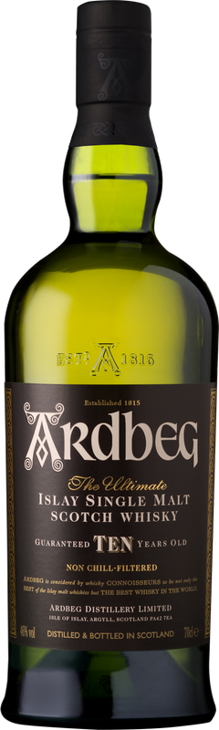 ARDBEG 10 years Ten Islay Single Malt Scotch Whisky im Geschenkkarton